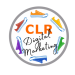 Round image with rainbow colored converse type shoes with the words: CLR Digital Marketing